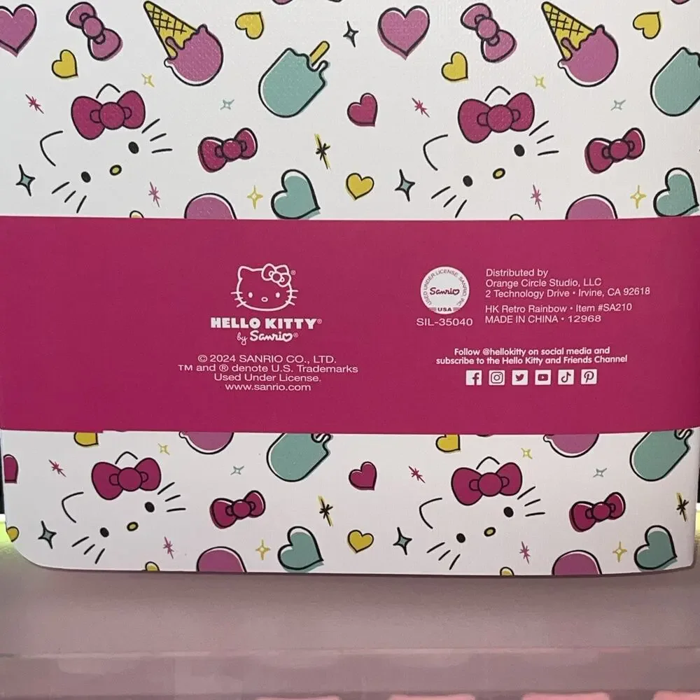 Sanrio Hello Kitty Notebooks 80 Pages 2024 Rainbows Hearts Set 3 Lined Pages